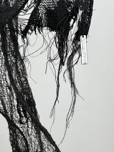 KNITTED BOW HAIR CLIP BLACK-Lou de Bètoly-APOC STORE