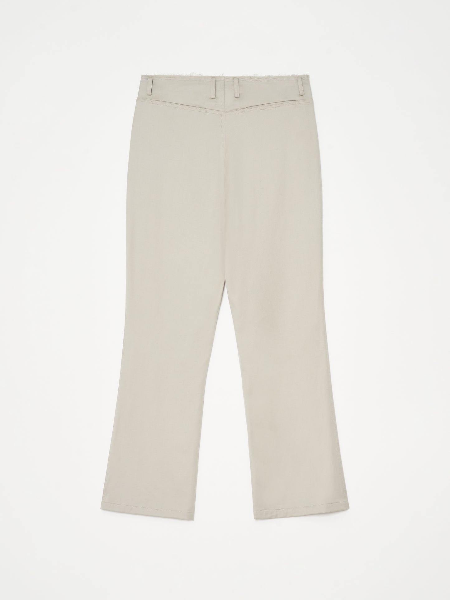 Distressed Wool Flair fit Pants 001 - Beige-Taekh-APOC STORE