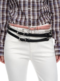 White Stud Belt-TRINITE Studio-APOC STORE