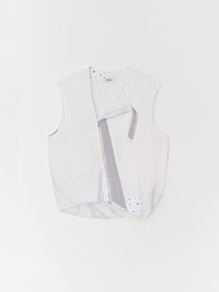Distorted volume Jersey Vest 001 _ White-Taekh-APOC STORE