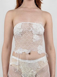 LACE TOP WHITE-Lou de Bètoly-APOC STORE
