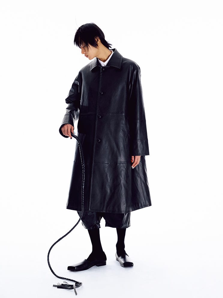 black slashed loafers-Sung Ju-APOC STORE