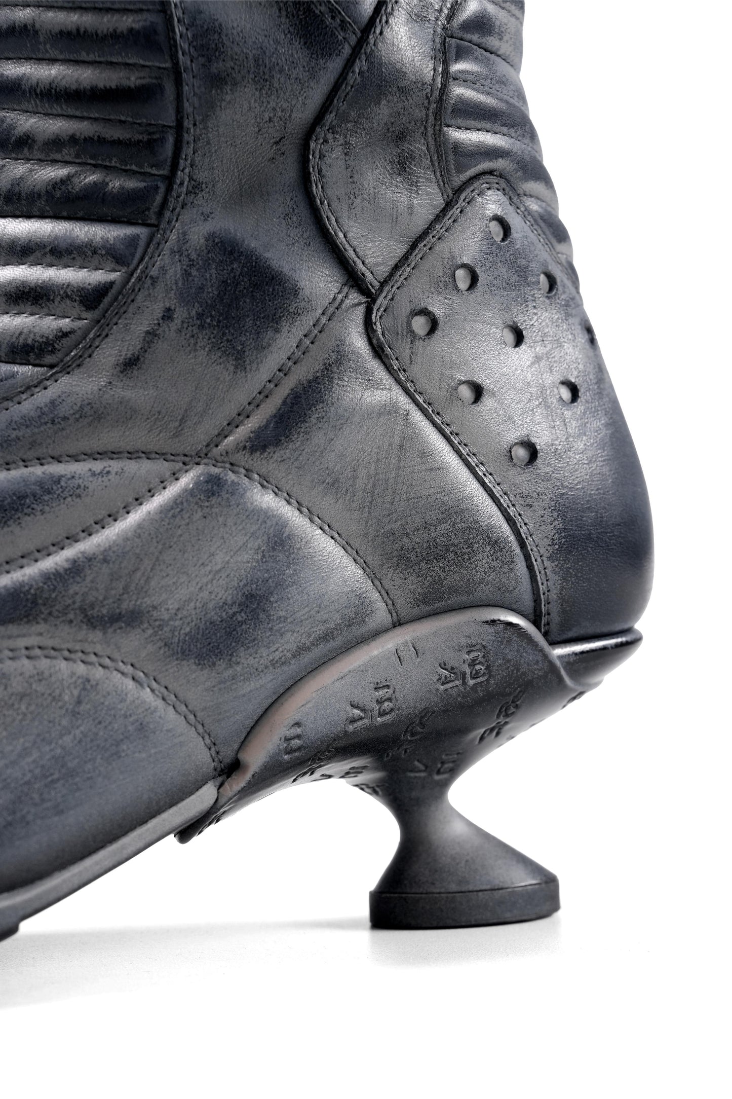 Boxing High Heel Boots Black-EMPTY BEHAVIOR-APOC STORE