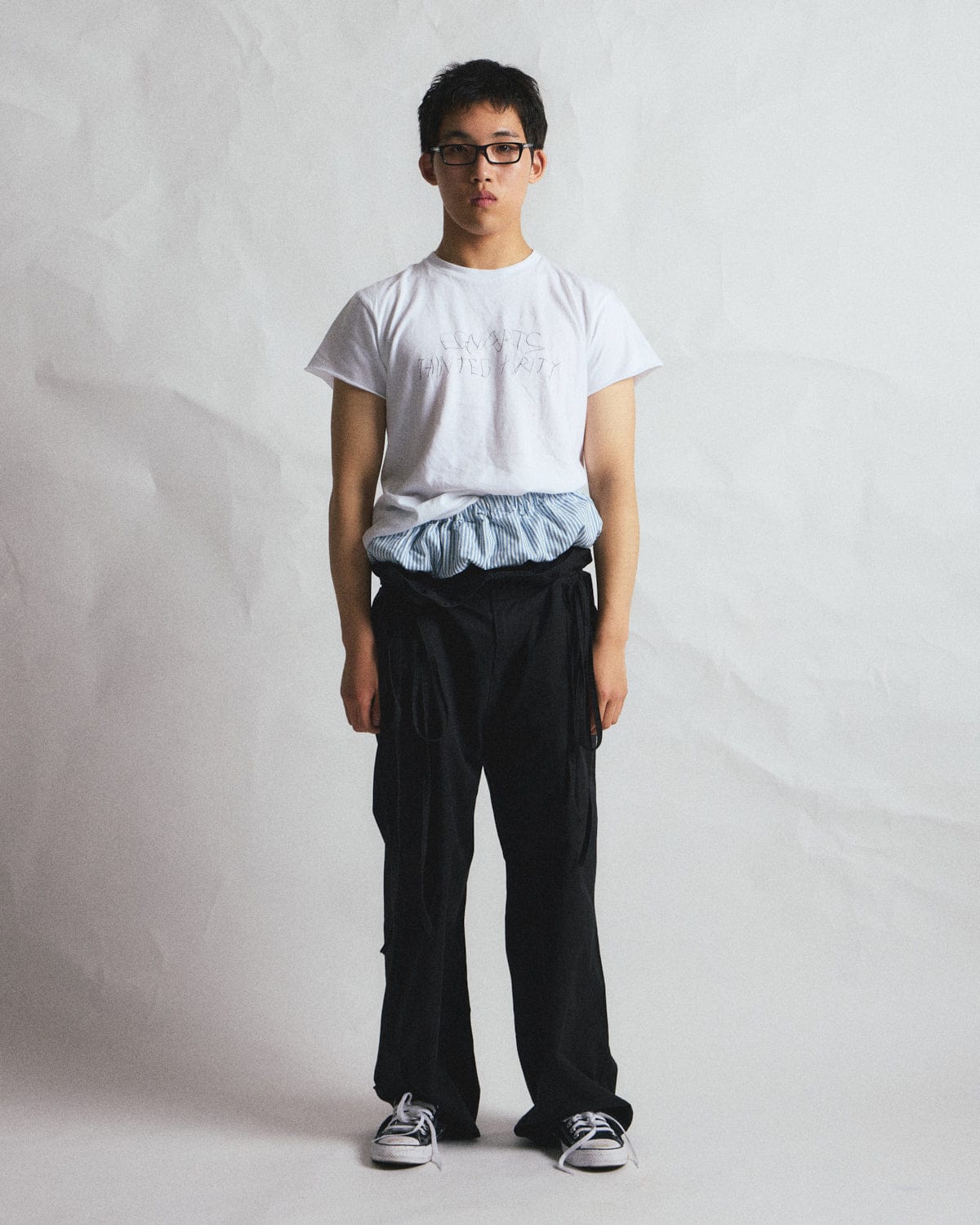 ADJUSTABLE COTTON PANTS BLACK-EGNARTS-APOC STORE