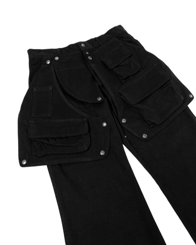 HIDDEN CARGO POCKET PANTS BLACK-EGNARTS-APOC STORE