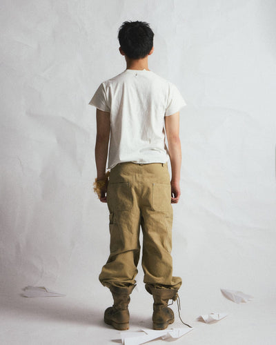 Beige Adjustable Pants-EGNARTS-APOC STORE