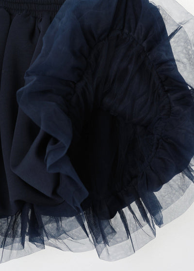 JERSEY BALLOON SHAH SKIRT NAVY-SAENGIN STUDIOS-APOC STORE