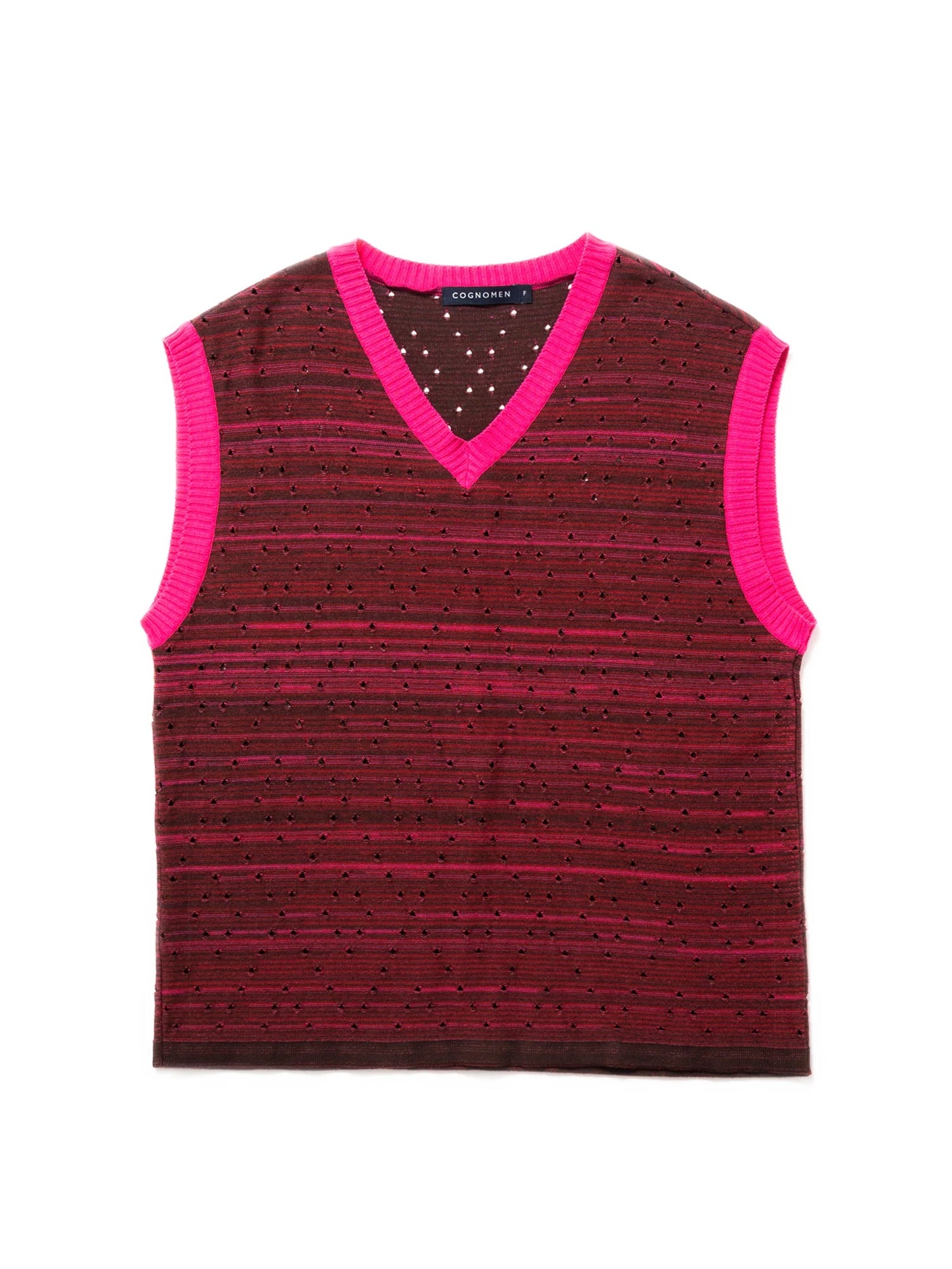 EMPATHIC KNIT VEST - Pink-Cognomen-APOC STORE