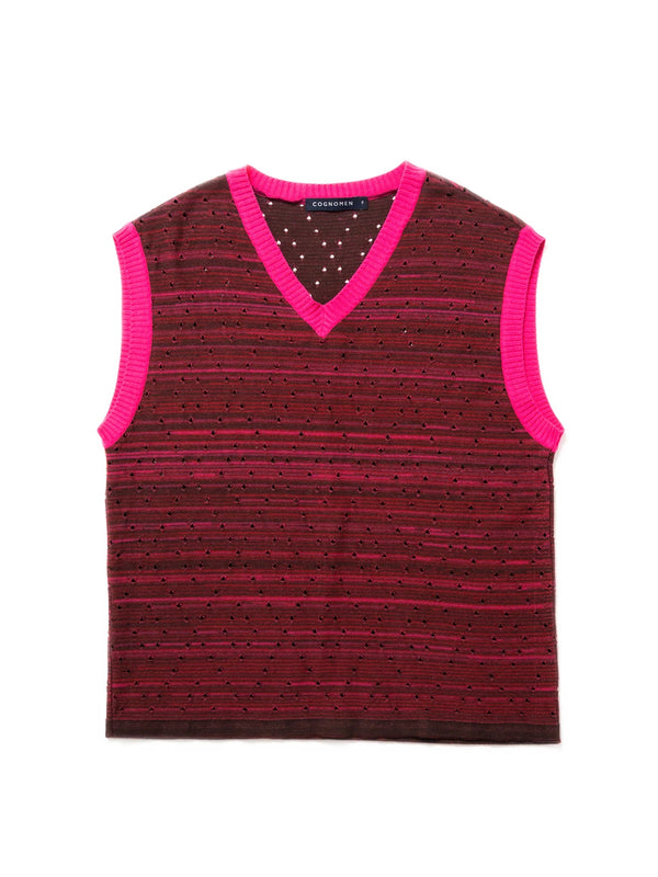EMPATHIC KNIT VEST - Pink-Cognomen-APOC STORE