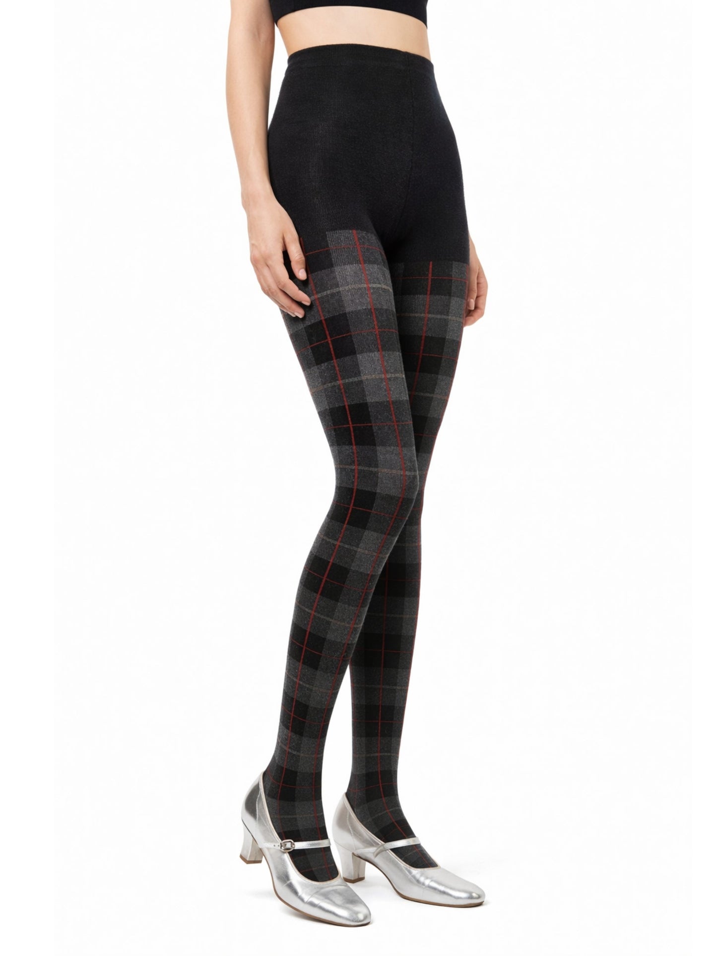 Classic Naomi Tights Black and Red-LAKRAS-APOC STORE