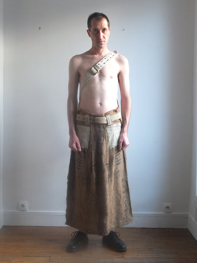 Long Jute Skirt-Polyhedron-APOC STORE