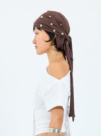 Sphere headscarf brown-Nibgnus-APOC STORE