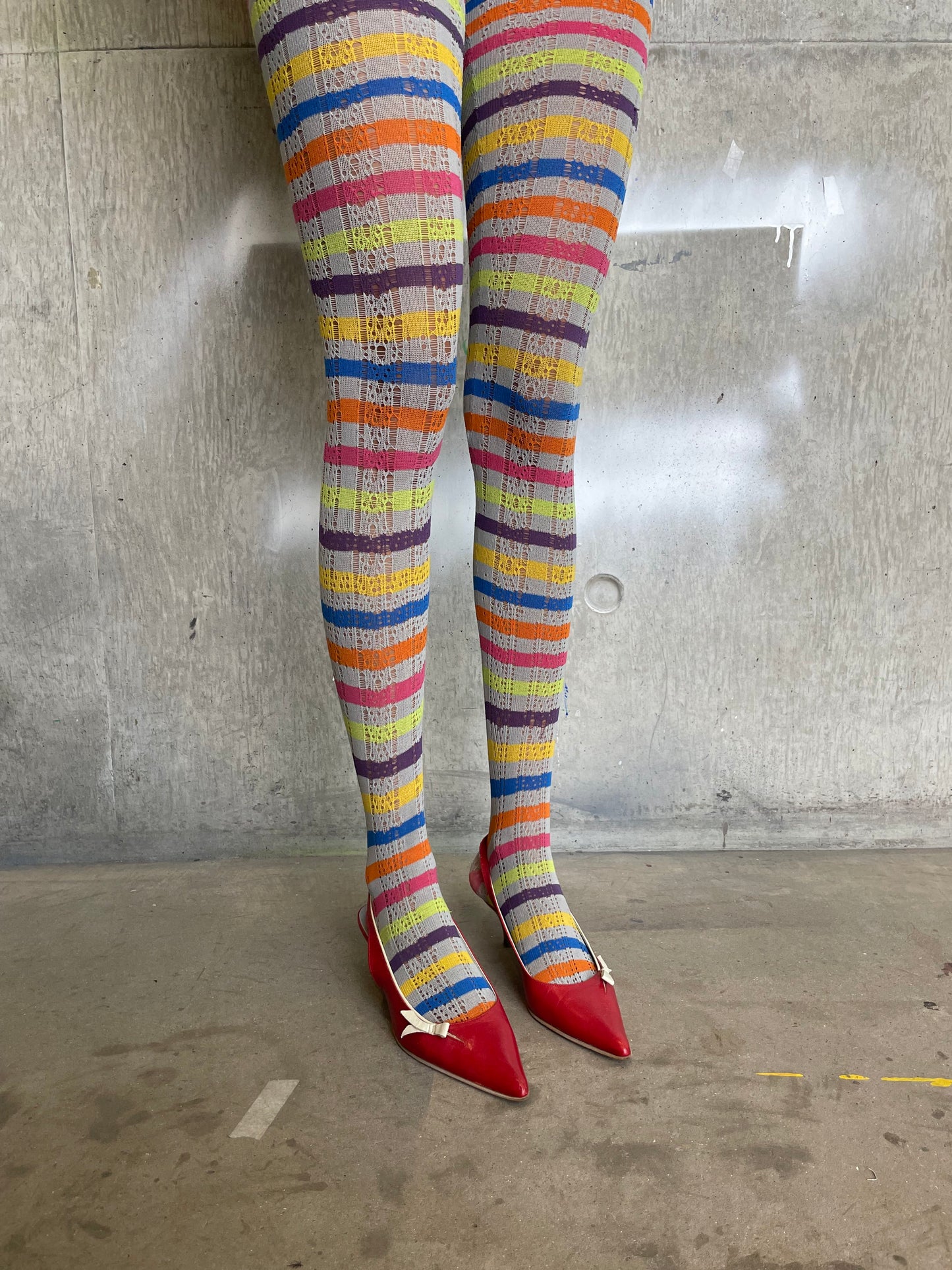 Rainbow Lace Knit Tights-Scar Kennedy-APOC STORE