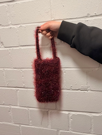Mini fluffy handbag - Black-Raquel de Carvalho-APOC STORE