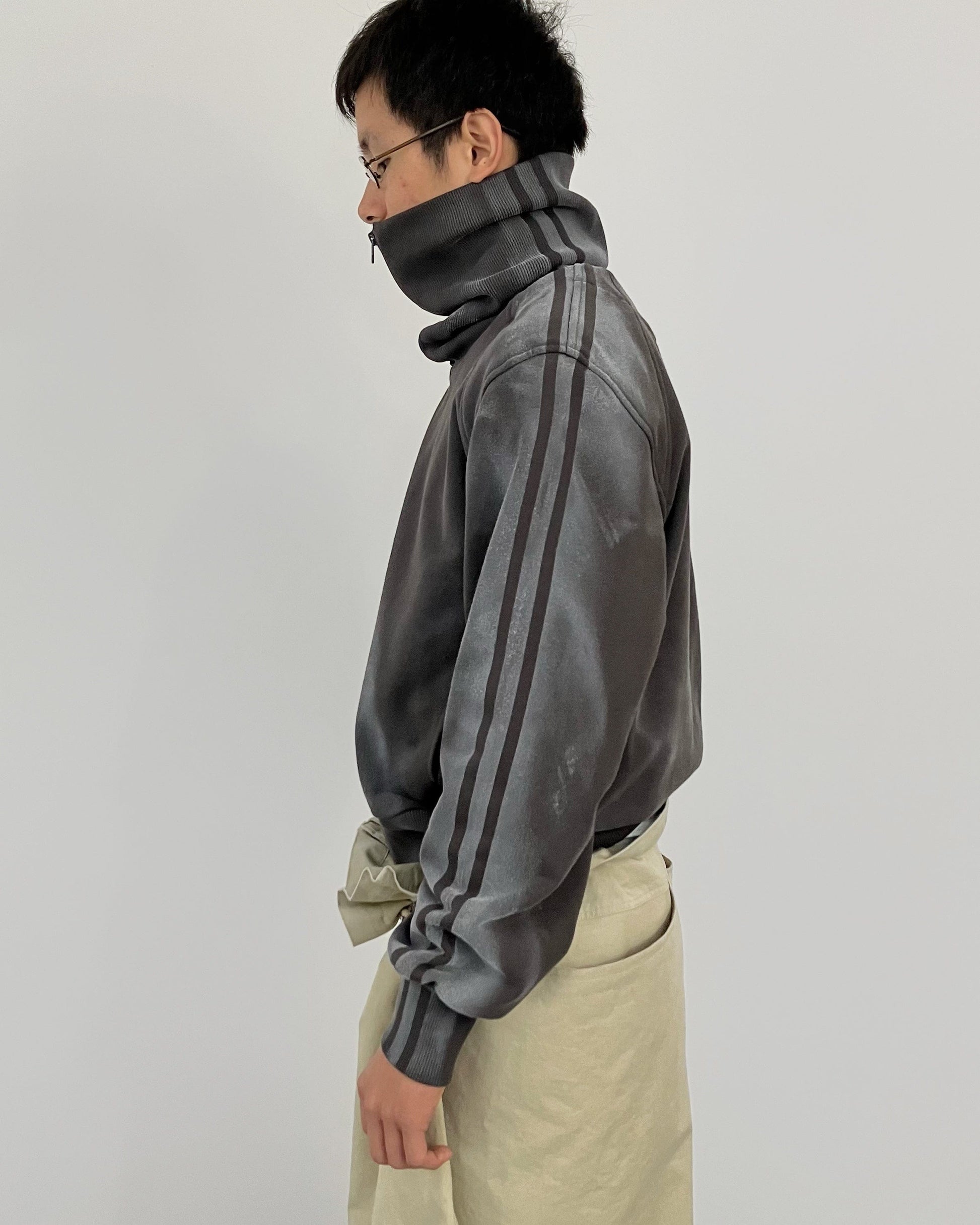 SPRAYED TRACK ZIP-UP CHARCOAL-EGNARTS-APOC STORE