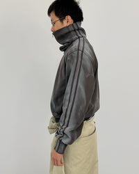 SPRAYED TRACK ZIP-UP CHARCOAL-EGNARTS-APOC STORE