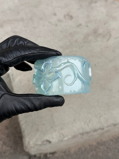 Flower Bangle - Blue Quartz-Crystal-APOC STORE
