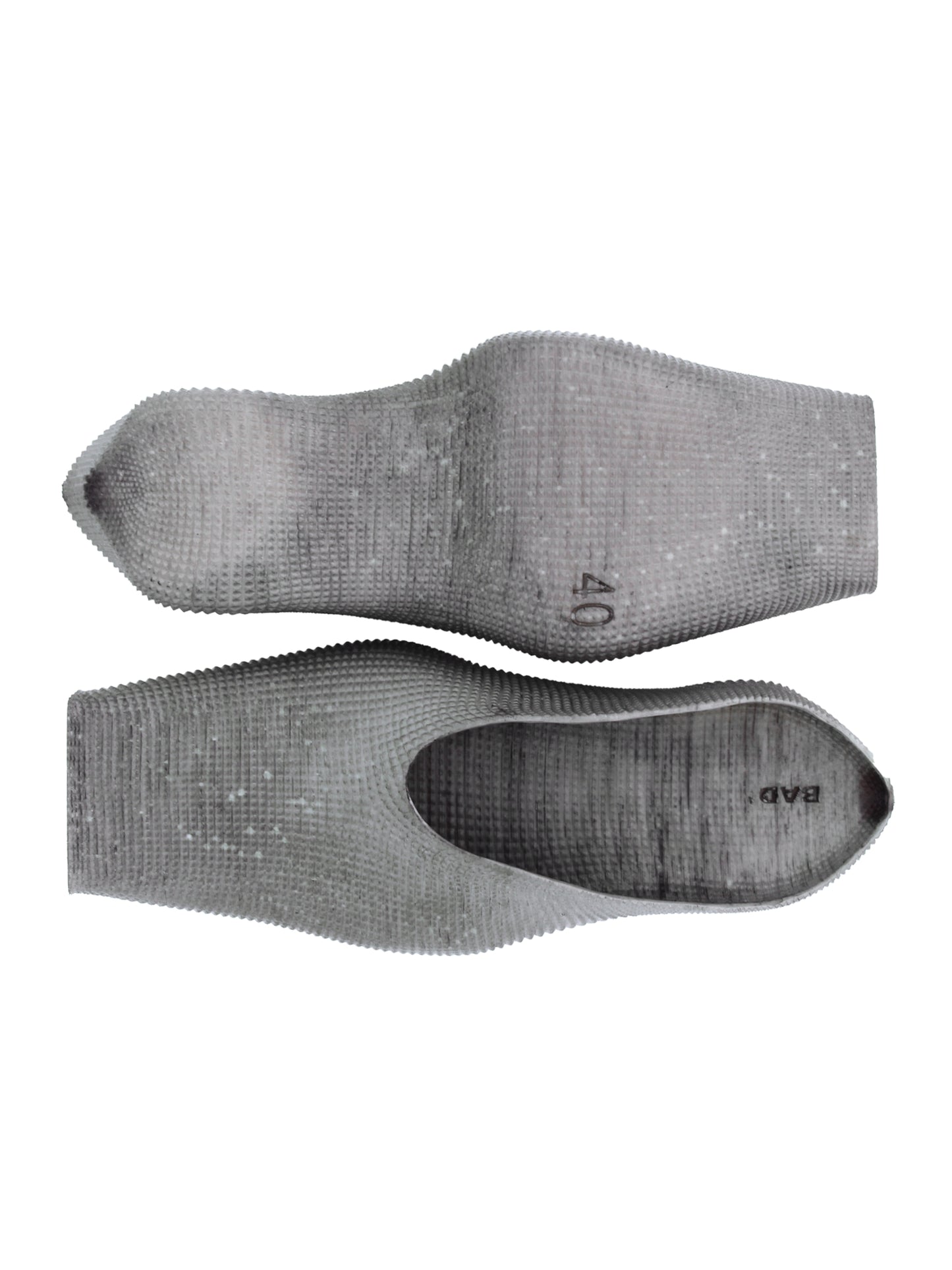 Heeled Square Toe Rubber Mules - Concrete-BODY AMPLIFICATION DEVICES-APOC STORE