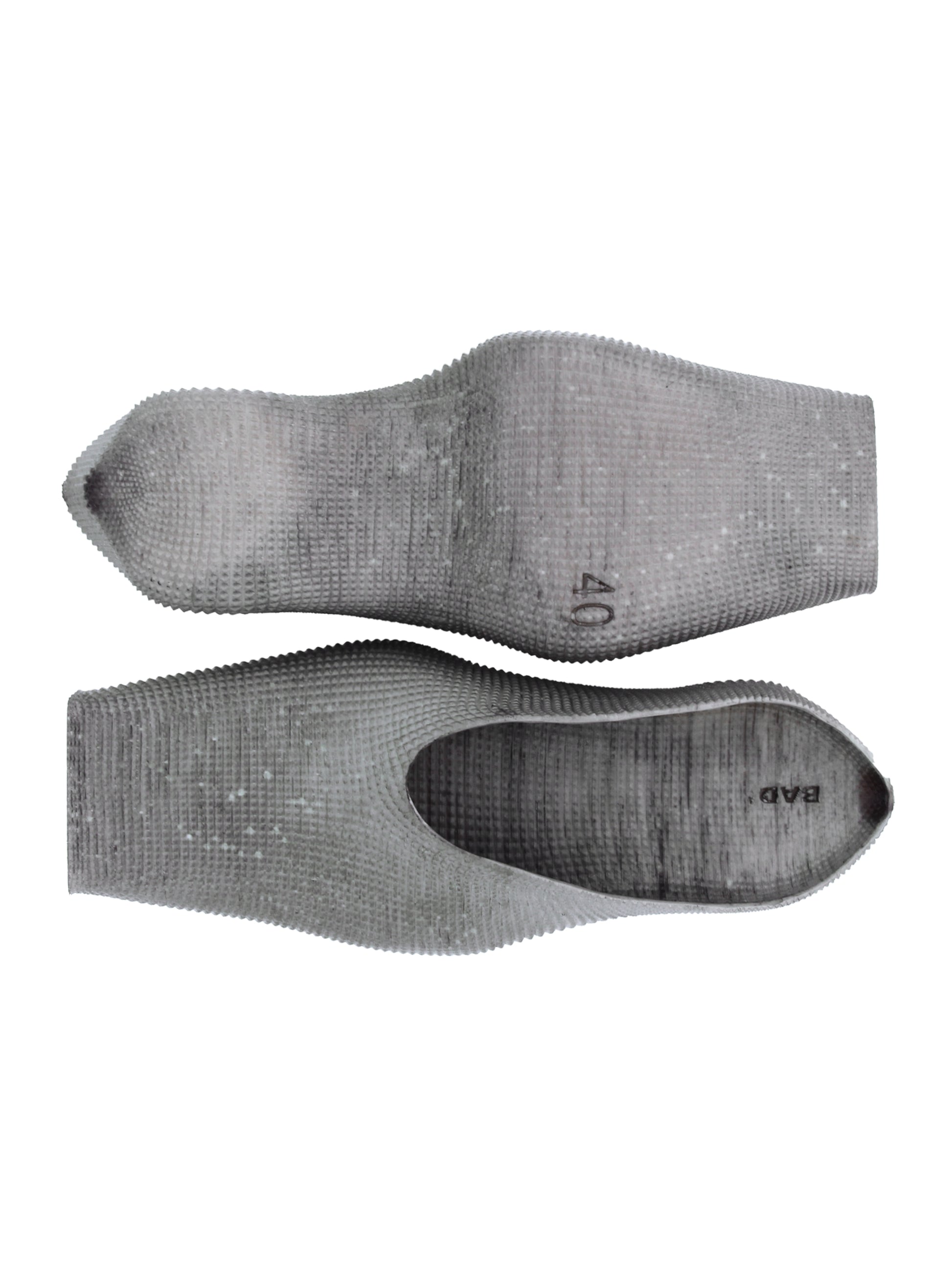 Heeled Square Toe Rubber Mules - Concrete-BODY AMPLIFICATION DEVICES-APOC STORE