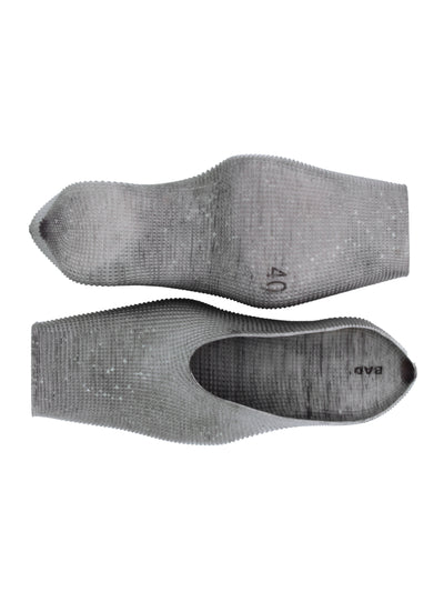 Heeled Square Toe Rubber Mules - Concrete-BODY AMPLIFICATION DEVICES-APOC STORE