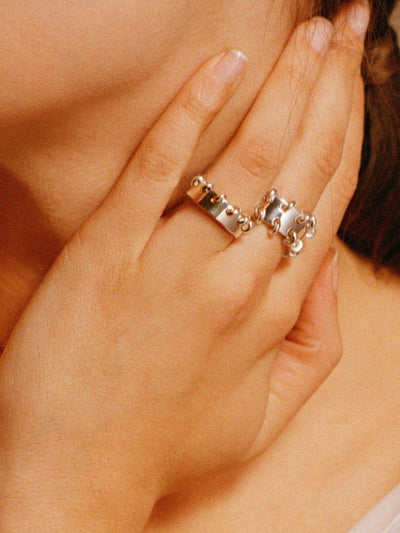 Pierced Narrow Ring-Zohra Rahman-APOC STORE