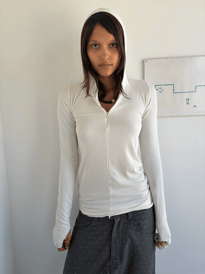 Ribbed Zip Hoodie-Lucas Benjamin-APOC STORE