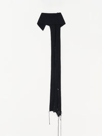 Button Work Cashmere Scarf 001 - Black-Taekh-APOC STORE