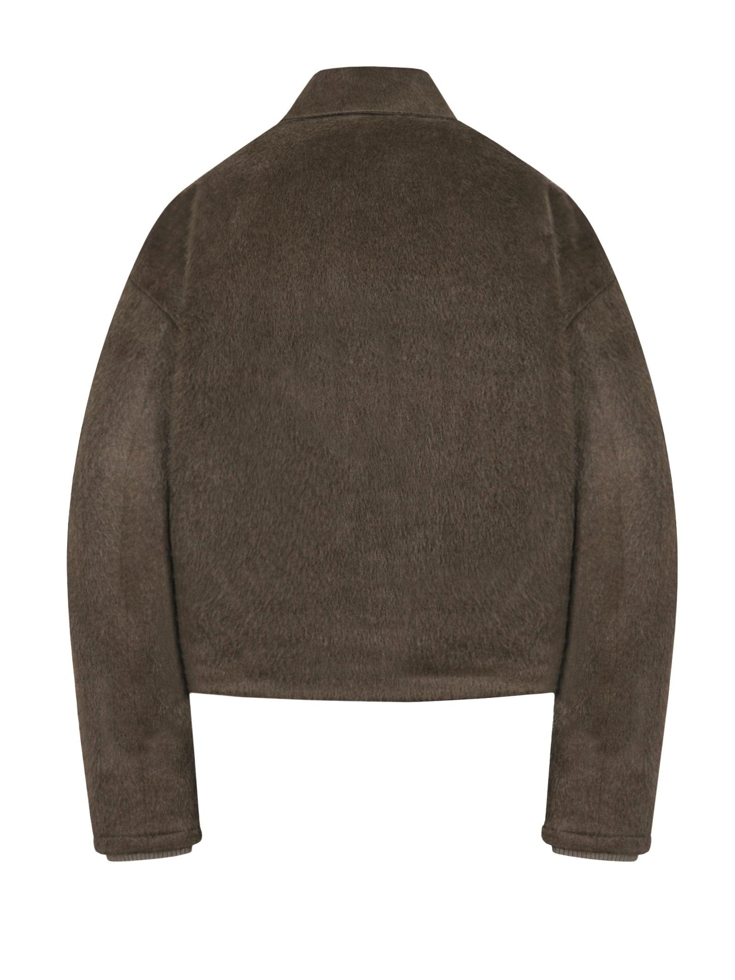 Contour Alpaca Jacket (Dark Umber)-MINKIMHO-APOC STORE