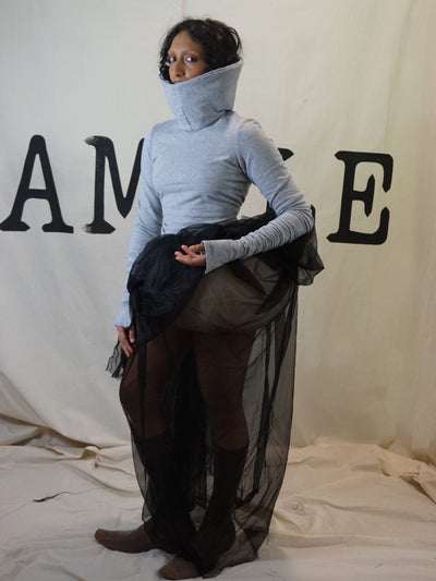 GARMENT # 002 HIGH SCULPTURAL COLLAR LONG SLEEVE-S A M P L E GARMENTS-APOC STORE