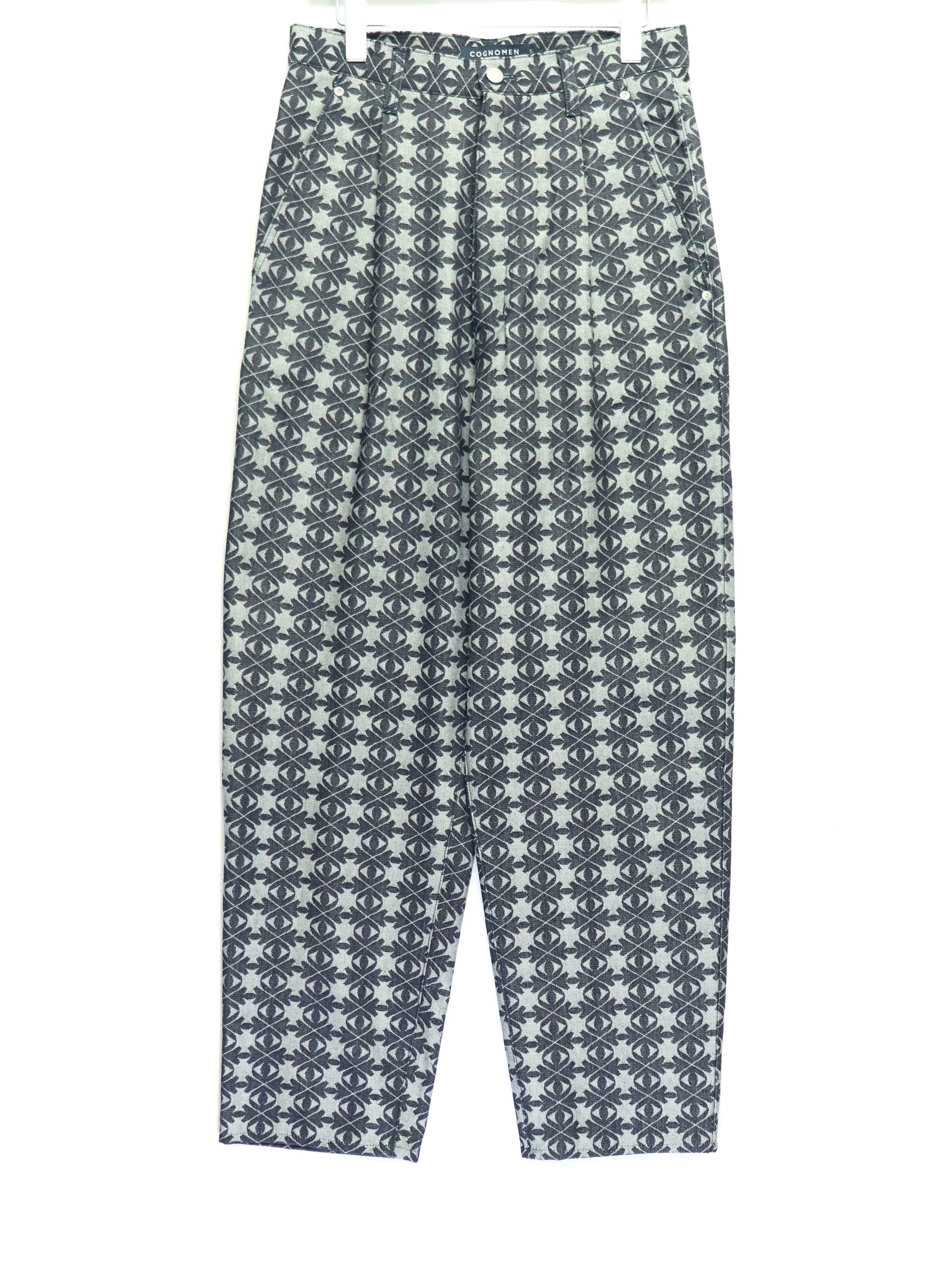 EYES JACQUARD DENIM PANTS-Cognomen-APOC STORE