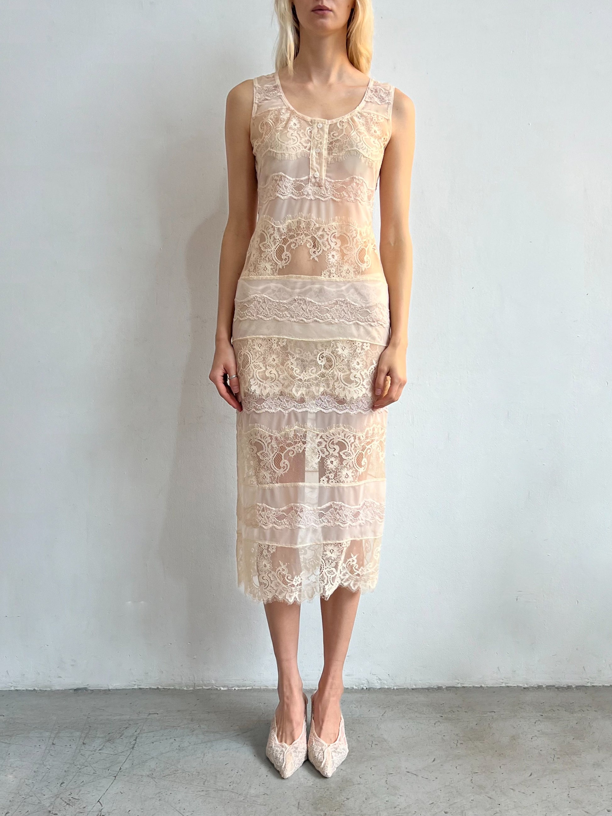 Lace Midi Skirt-Nastyamasha-APOC STORE