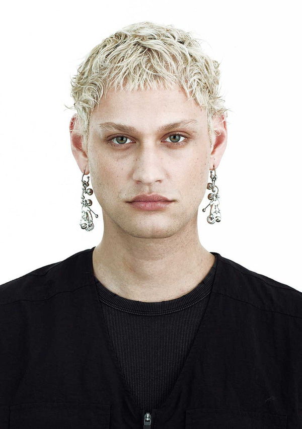 SILVER ONE Earrings-JALACONDA-APOC STORE