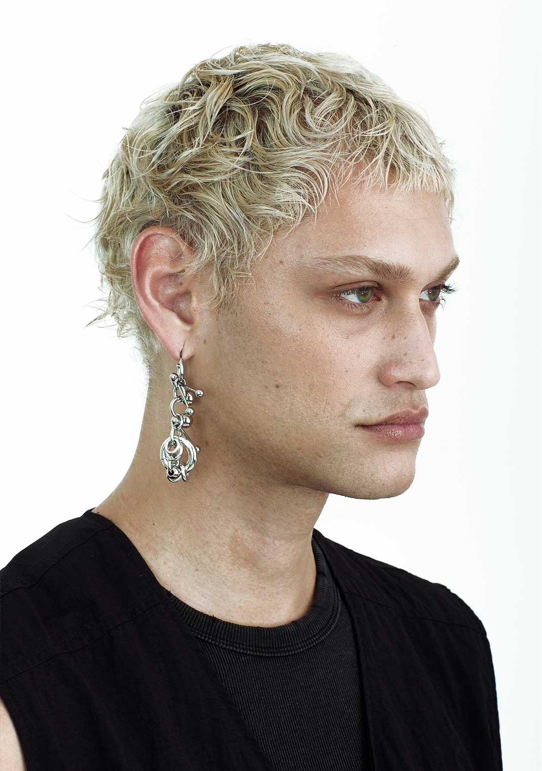 SILVER ONE Earrings-JALACONDA-APOC STORE