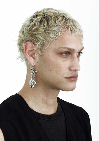 SILVER ONE Earrings-JALACONDA-APOC STORE