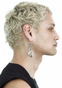 SILVER ONE Earrings-JALACONDA-APOC STORE