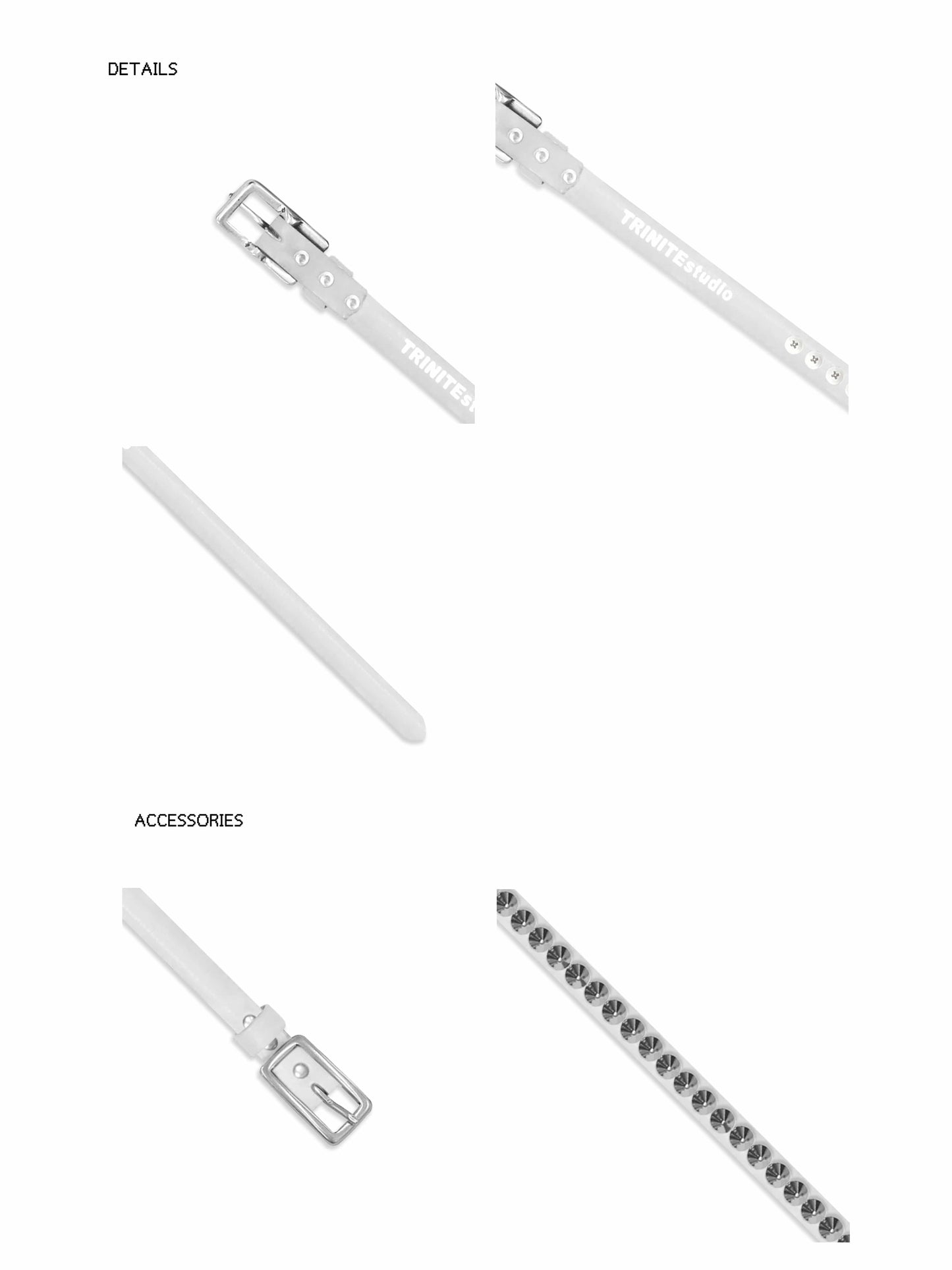 White Stud Belt-TRINITE Studio-APOC STORE