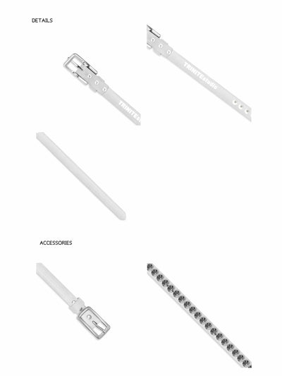 White Stud Belt-TRINITE Studio-APOC STORE