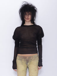 Tora Draped Long Sleeve Top: Black-BJERSBORN-APOC STORE
