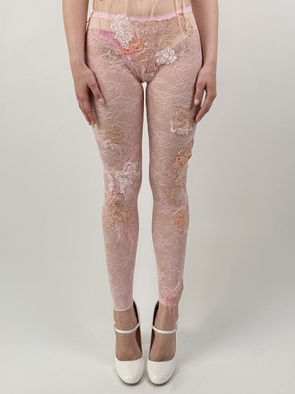 LACE LEGGINGS PINK-Lou de Bètoly-APOC STORE