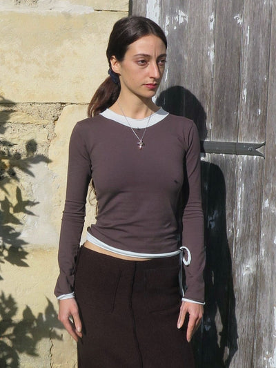 Hazel top brown-ATH-APOC STORE