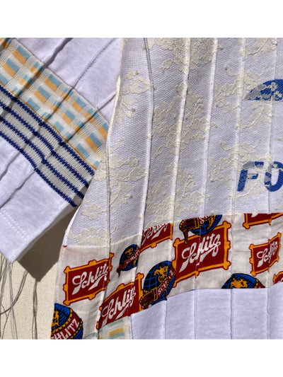 Pin-tuck Patchwork Shirts (White)-Jetpack Hom(m)e-APOC STORE