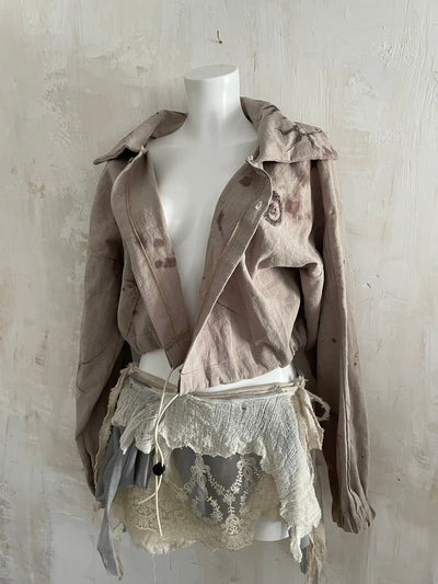 spirit animal linen jacket-Snake Divine-APOC STORE