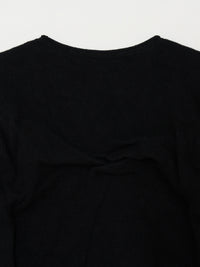 Glitch Draped Top Cashmere knit 002 - Black-Taekh-APOC STORE