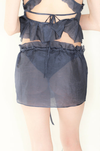 mini-skirt Petal in Blue-V4K-APOC STORE