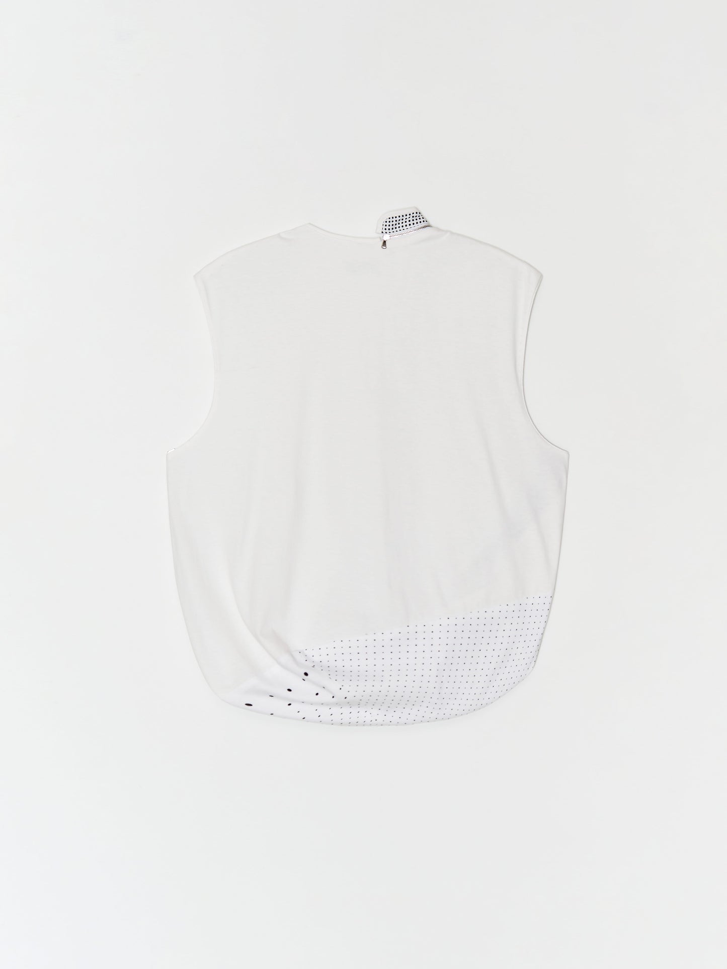 Distorted volume Jersey Vest 001 _ White-Taekh-APOC STORE