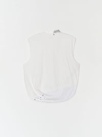 Distorted volume Jersey Vest 001 _ White-Taekh-APOC STORE