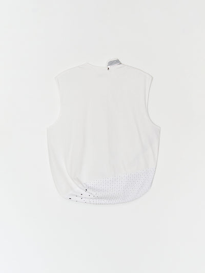 Distorted volume Jersey Vest 001 _ White-Taekh-APOC STORE