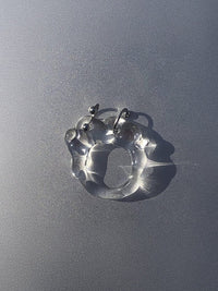 Organic Pierced Glass Ring 0062-Rain and Rivers-APOC STORE