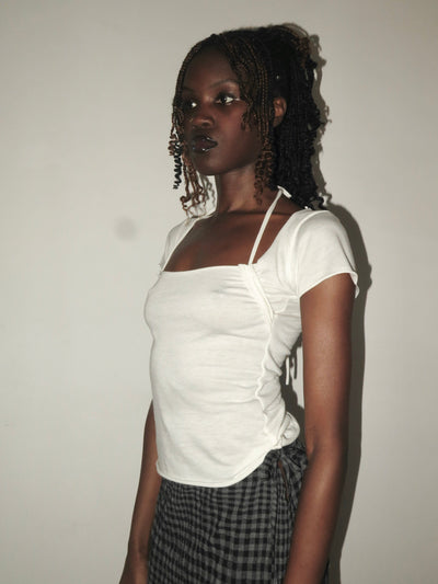 Alessia Top Shortsleeves Ivory-ATH-APOC STORE