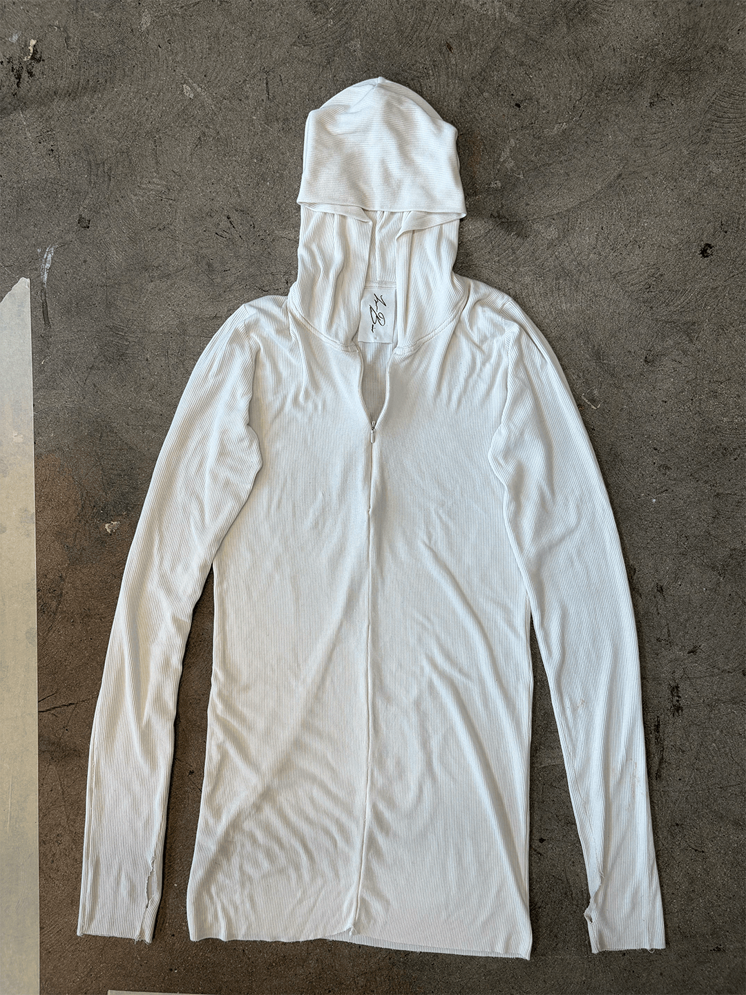 Ribbed Zip Hoodie-Lucas Benjamin-APOC STORE
